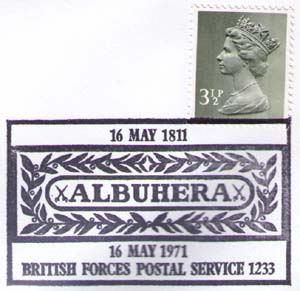 British Forses postal Servis. Albuhera
