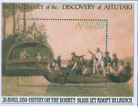 The Mutineers turning Lieutenant Bligh adrift from HMS «Bounty»
