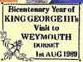 Weymouth. Bicentanery jf George III's Visit