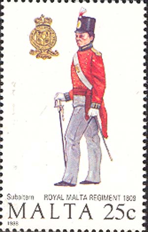 Royal Malta Regiment subaltern, 1809