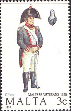 Officer of the Maltese veterans, 1815