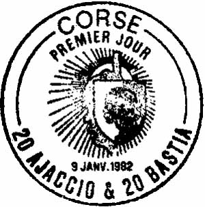 Ajaccio. Map of Corsica