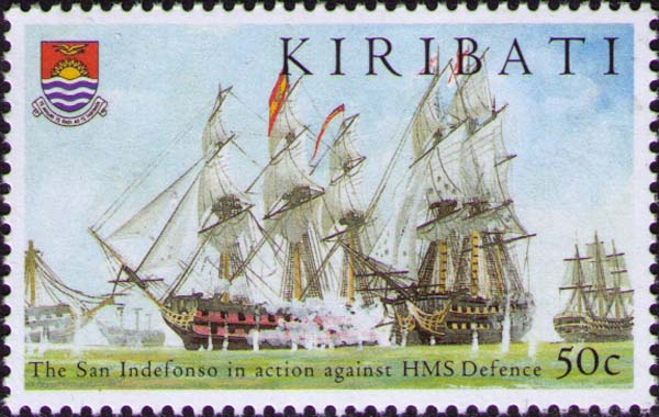 «San Indefonso» in action against HMS «Defence»