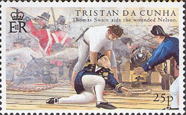 Thomas Swain helping wounded Lord Nelson