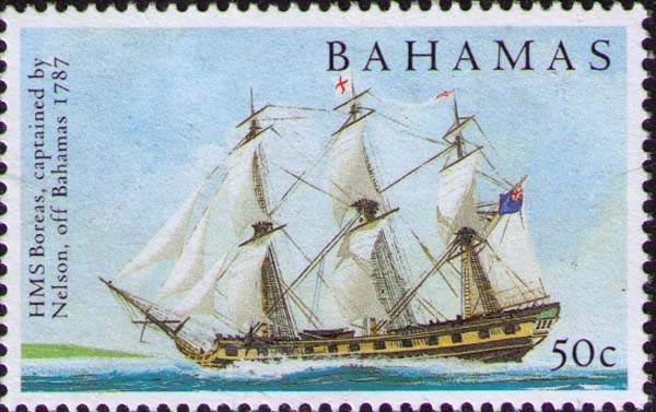 Nelson's HMS «Boreas» in the Bahamas 1787
