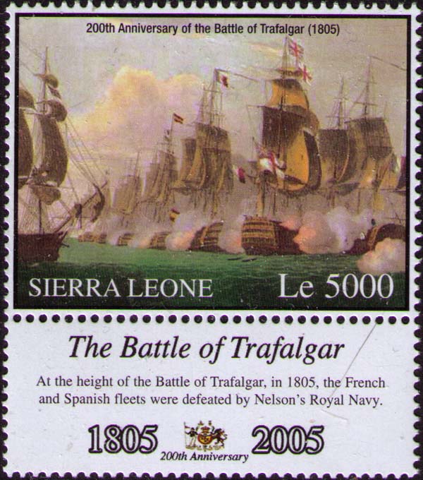 At the height of the Battle of Trafalgar
