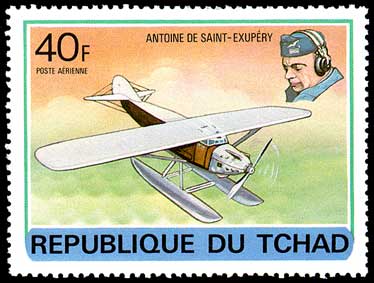 Antoine de Saint-Exupery and plane