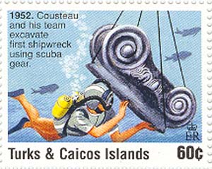 Jacques-Yves Cousteau in aqualung