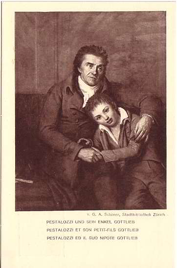 Johann Heinrich Pestalozzi with son