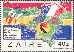 Maps of France and Zaire