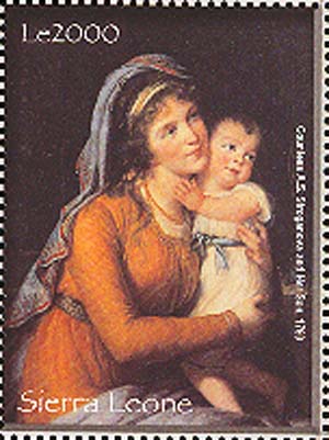 Anna Stroganova and Her Son Sergei