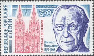 Konrad Adenauer and Dom of Cologne