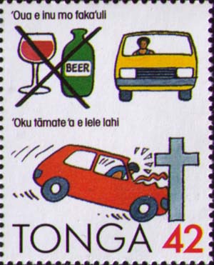 Don't Drink and drive (Tongan inscription)