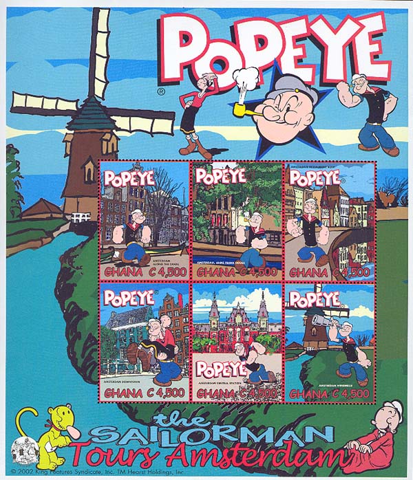 Popeye the Sailorman tours Amsterdam