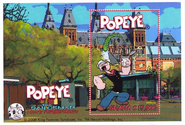Popeye the Sailorman tours Amsterdam
