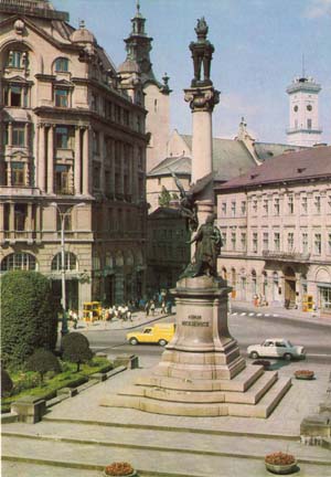 Monument to Mickiewicz in Lvov