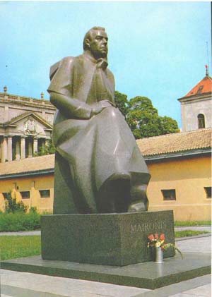 Maironis monument in Kaunas