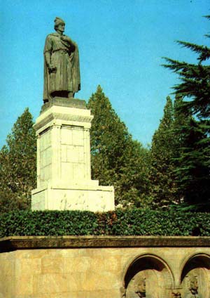 Rustaveli monument in Tbilisi