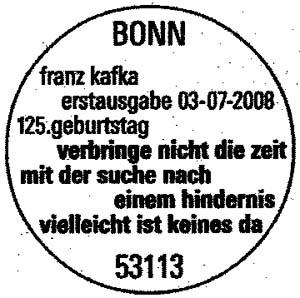 Bonn. Franz Kafka