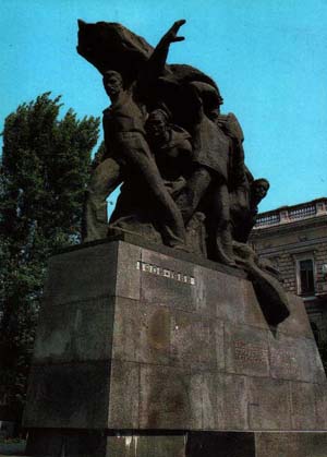 Monument to sailors fom «Potemkin» in Odessa