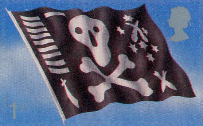 Jolly Roger flown by H.M.S. Proteus