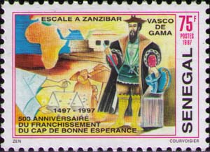 Da Gama and map of Africa