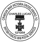 Postal Service of British forces. Victoria Cross Awarded to Charles Lucas