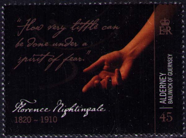 Hand and words of Nightingale